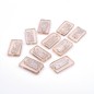 10 perles rectangulaires plates en polyrésine 15x25mm - rose 10 perles rectangulaires plates en polyrésine 15x25mm - rose