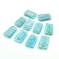 10 perles rectangulaires plates en polyrésine 15x25mm - bleu 10 perles rectangulaires plates en polyrésine 15x25mm - bleu