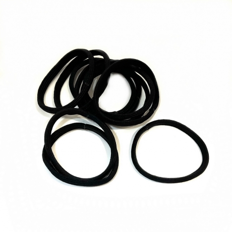 Lot de 12 élastiques cheveux noir