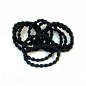 Lot de 12 élastiques cheveux gaufrés noir Lot de 12 élastiques cheveux gaufrés noir