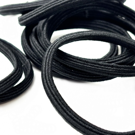 Lot de 12 élastiques cheveux striés noir