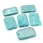 6 perles rectangulaires plates en polyrésine 24x39mm - bleu 6 perles rectangulaires plates en polyrésine 24x39mm - bleu