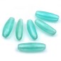 6 perles ovales en polyrésine 13x40mm - turquoise 6 perles ovales en polyrésine 13x40mm - turquoise