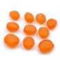 10 perles ovales en résine 21x19mm - orange 10 perles ovales en résine 21x19mm - orange