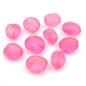10 perles ovales en résine 21x19mm - fushia