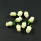 Lot de 10 fleurs beiges bouton de rose sans tige - beige