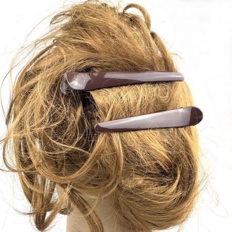 Lot de 3 pinces cheveux clip - noir bordeaux gris