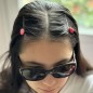 Lot de 2 pinces cheveux antique 5cm avec perle ovale à facette