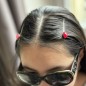 Lot de 2 pinces cheveux antique 5cm avec perle ovale à facette Lot de 2 pinces cheveux antique 5cm avec perle ovale à facette