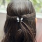 Pince cheveux papillon antique avec perles à facette
