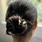 Pince cheveux papillon antique avec perles à facette