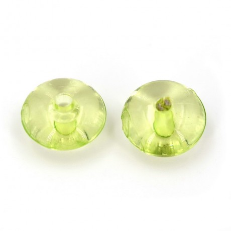 20 perles rondes plates en acrylique 10x5mm - vert