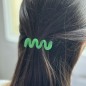 Barrette cheveux ondulée fait main 6cm