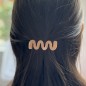 Barrette cheveux ondulée fait main 6cm