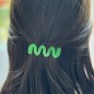 Barrette cheveux ondulée fait main 6cm