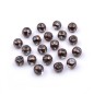 20 perles avec 4 faces plates transparentes en verre 8mm - bronze