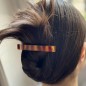 Barrette cheveux rectangulaire fait main 10cm