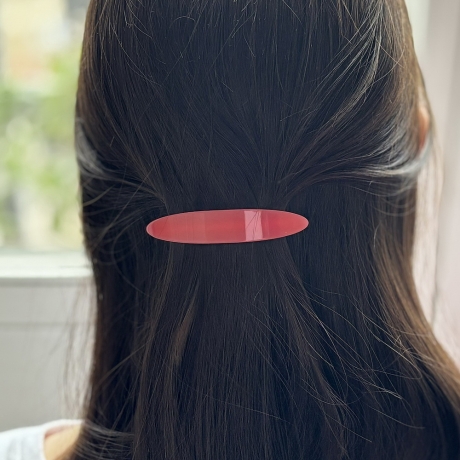 Lot de 2 barrettes cheveux ovale fait main 7cm