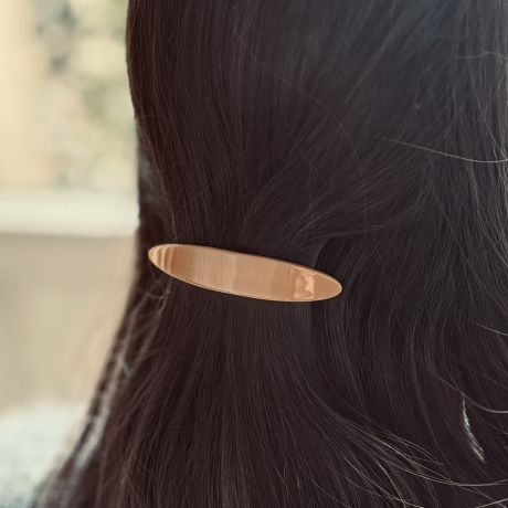Lot de 2 barrettes cheveux ovale fait main 7cm