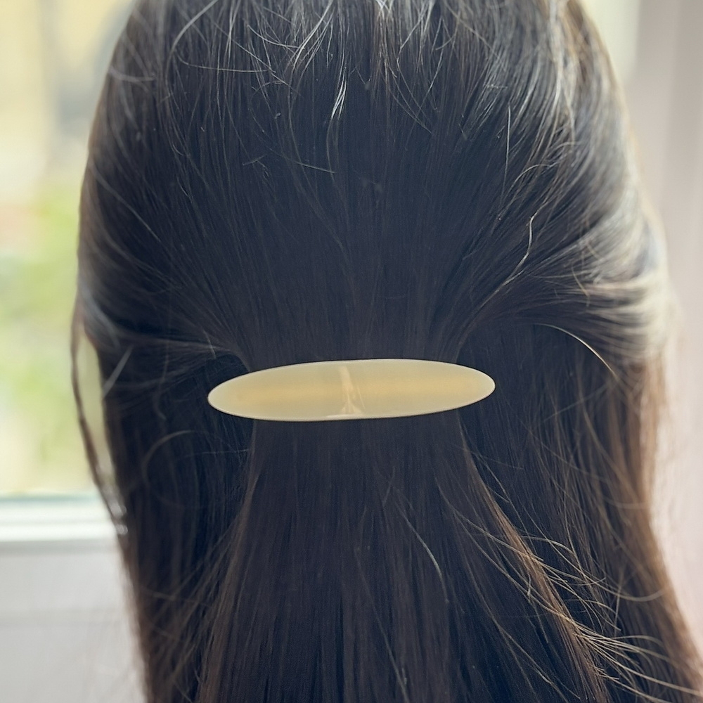 Lot de 2 barrettes cheveux ovale fait main 7cm Lot de 2 barrettes cheveux ovale fait main 7cm