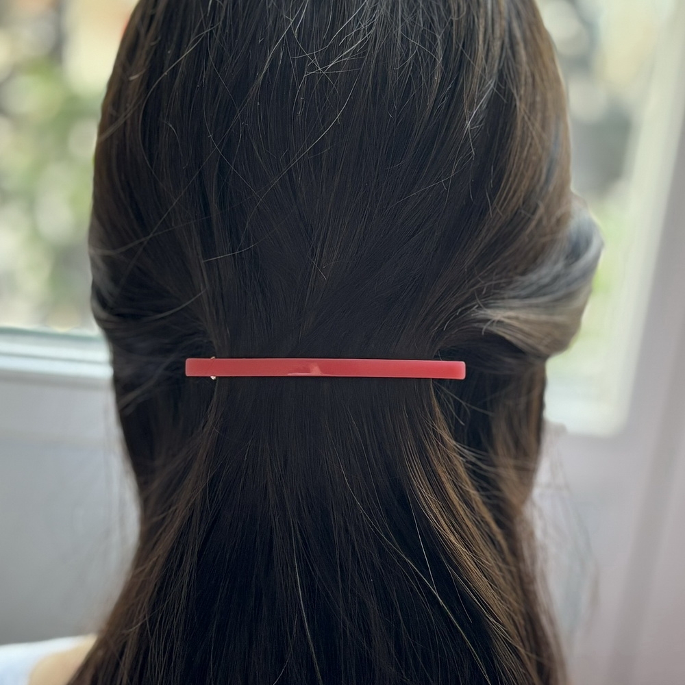 Lot de 2 barrettes cheveux fine fait main 9cm Lot de 2 barrettes cheveux fine fait main 9cm