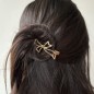 Pince cheveux noeud 6cm - doré Pince cheveux noeud 6cm - doré