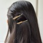 Pince cheveux fantaisie 5cm - doré