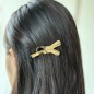 Pince cheveux 6cm noeud - doré
