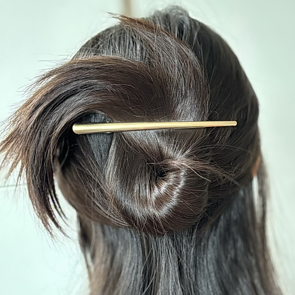 Pince cheveux concorde métal 12cm - doré mat