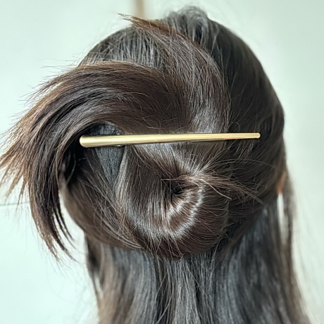 Pince cheveux concorde métal 12cm - doré mat
