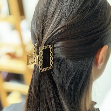Pince cheveux métal 5cm - doré