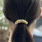 Elastique cheveux cabochon métal souple - doré Elastique cheveux cabochon métal souple - doré