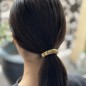 Elastique cheveux cabochon métal souple - doré Elastique cheveux cabochon métal souple - doré