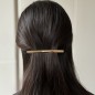 Barrette cheveux métal longue 10.5cm - doré