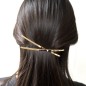 Barrette cheveux X 13cm, en métal - doré Barrette cheveux X 13cm, en métal - doré
