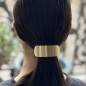 Barrette cheveux queue de cheval 7cm, métal brossé - doré
