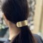 Barrette cheveux queue de cheval 7cm, métal brossé - doré
