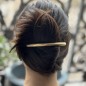 Barrette cheveux longue incurvée, en métal brossé 11cm - doré Barrette cheveux longue incurvée, en métal brossé 11cm - doré