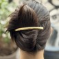 Barrette cheveux longue incurvée, en métal brossé 11cm - argenté Barrette cheveux longue incurvée, en métal brossé 11cm - argenté