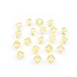 20 perles toupille en acrylique 8mm - jaune
