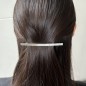Barrette fine métal strié 11cm - doré Barrette fine métal strié 11cm - doré