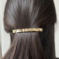 Barrette fine design martelé en métal 8.5cm - doré Barrette fine design martelé en métal 8.5cm - doré