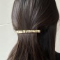 Barrette fine design martelé en métal 8.5cm - argenté Barrette fine design martelé en métal 8.5cm - argenté