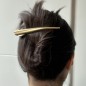 Grande pince cheveux concorde métal brossé 13cm - bronze