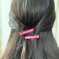 Lot de 2 pinces cheveux crocodile strass 4.8cm - violet
