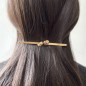Barrette cheveux métal 11cm motif entrelacé - doré Barrette cheveux métal 11cm motif entrelacé - doré