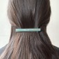 Barrette cheveux longue 9.5cm chaine et strass - bleu canard Barrette cheveux longue 9.5cm chaine et strass - bleu canard
