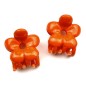 Lot de 2 pinces cheveux crabe fleur - rouge orangé Lot de 2 pinces cheveux crabe fleur - rouge orangé