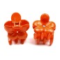 Lot de 2 pinces cheveux crabe fleur - rouge orangé Lot de 2 pinces cheveux crabe fleur - rouge orangé