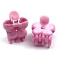Lot de 2 pinces cheveux crabe fleur - rose Lot de 2 pinces cheveux crabe fleur - rose